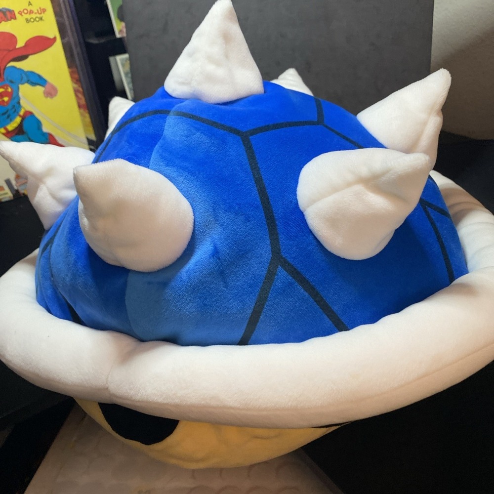 Official Nintendo Mario Kart Blue Spike Shell Plush Turtle Koopa Shell 15" 2020